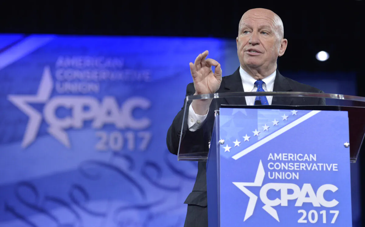 Chairman of the House Ways and Means Committee Rep. Kevin Brady of Texas makes remarks to the Conservative Political Action Conference (CPAC) at National Harbor, Md., on Feb. 24, 2017. (Mike Theiler/AFP via Getty Images)