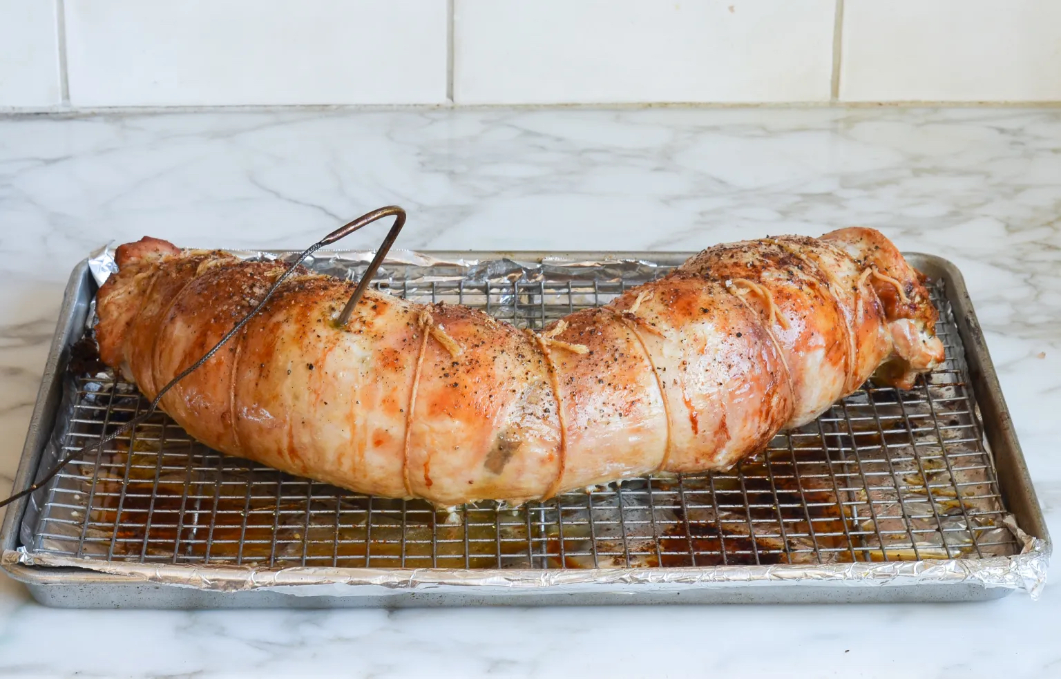 Rolled Stuffed Turkey Breast with Sausage & Herb Stuffing