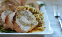 Rolled Stuffed Turkey Breast with Sausage & Herb Stuffing