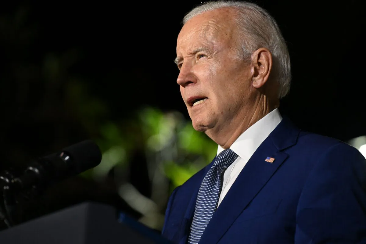 US President Joe Biden holds a press conference on the sidelines of the G20 summit in Nusa Dua on the Indonesian resort island of Bali, on Nov. 14, 2022. (Saul Loeb/AFP via Getty Images)