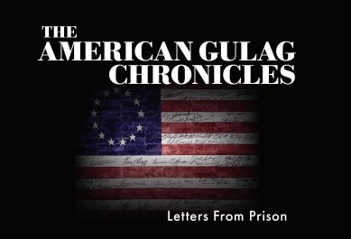 Screenshot of the cover for the book, American Gulag Chronicles, telling the story of life as a January 6 prisoner through letters written in their own hands.
