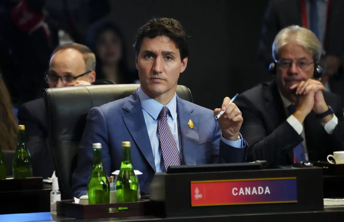 Canadian Prime Minister Justin Trudeau takes part in the first working session of the G20 leaders summit in Nusa Dua, Bali, Indonesia on Nov. 15, 2022. (The Canadian Press/Sean Kilpatrick)