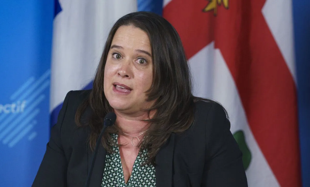 Montreal Public Health Director Dr. Mylene Drouin gives an update on the Coronavirus situation in the city during a news conference in Montreal on Feb. 24, 2021. (The Canadian Press/Paul Chiasson)