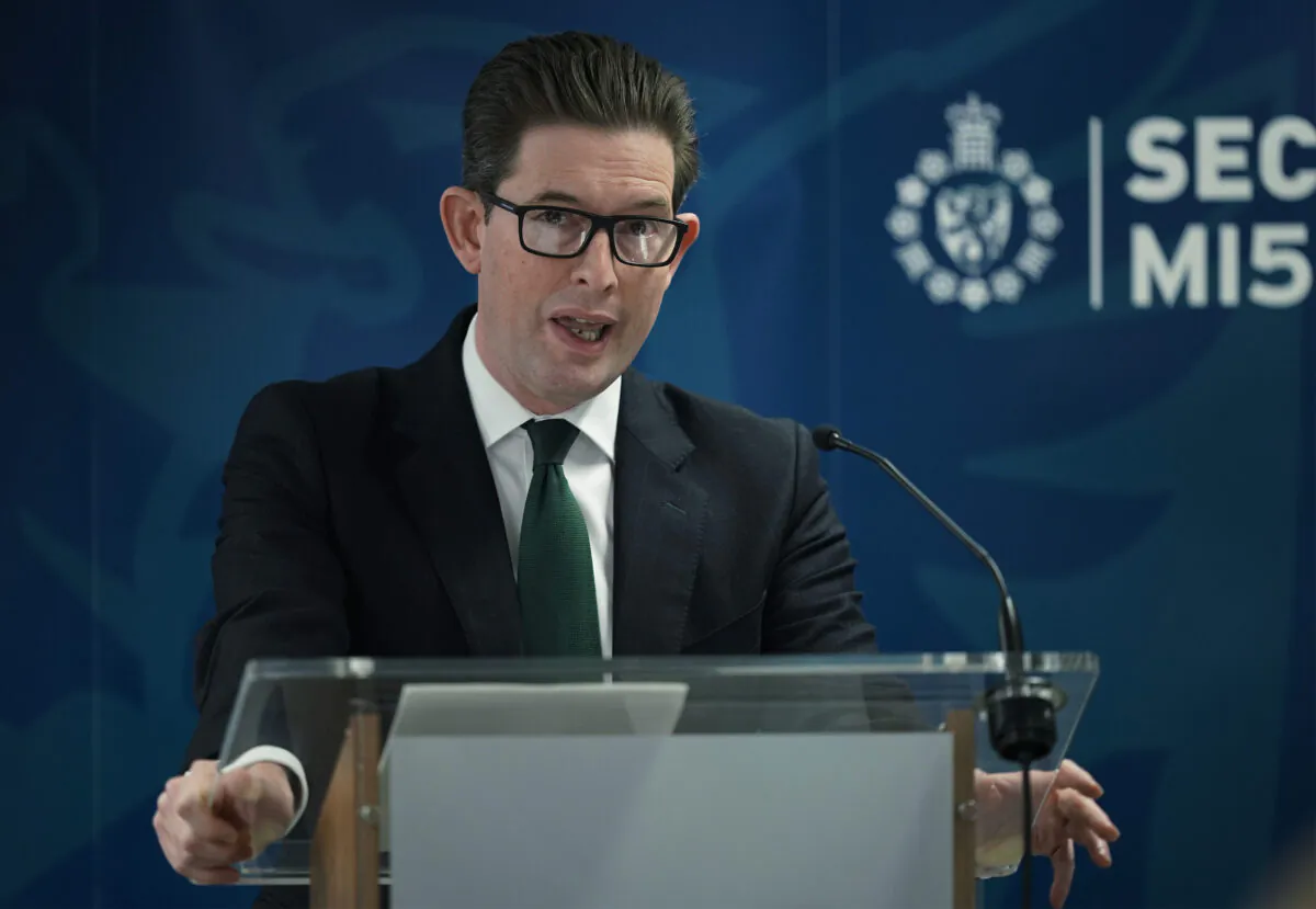 MI5 Director General Ken McCallum gives a speech at Thames House in central London on Nov. 16, 2022. (PA)