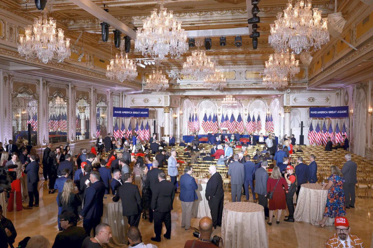 People wait for the arrival of former U.S. President Donald Trump during an event at his Mar-a-Lago home in Palm Beach, Florida, on Nov. 15, 2022. (Joe Raedle/Getty Images)