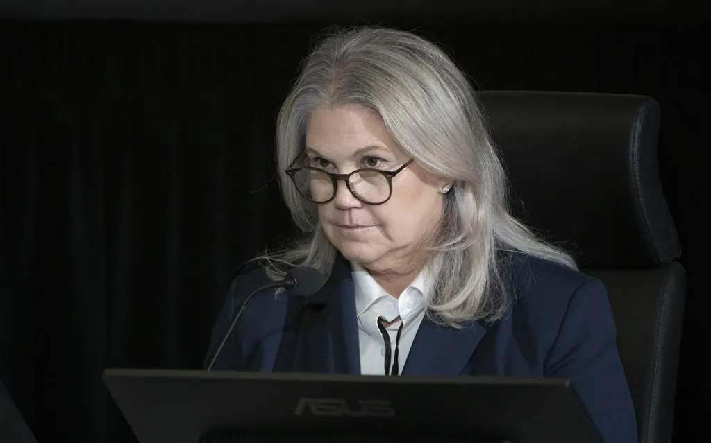 National Security Advisor Jody Thomas appears as a witness at the Public Order Emergency Commission in Ottawa on Nov. 17, 2022 in Ottawa.  (The Canadian Press/Adrian Wyld)