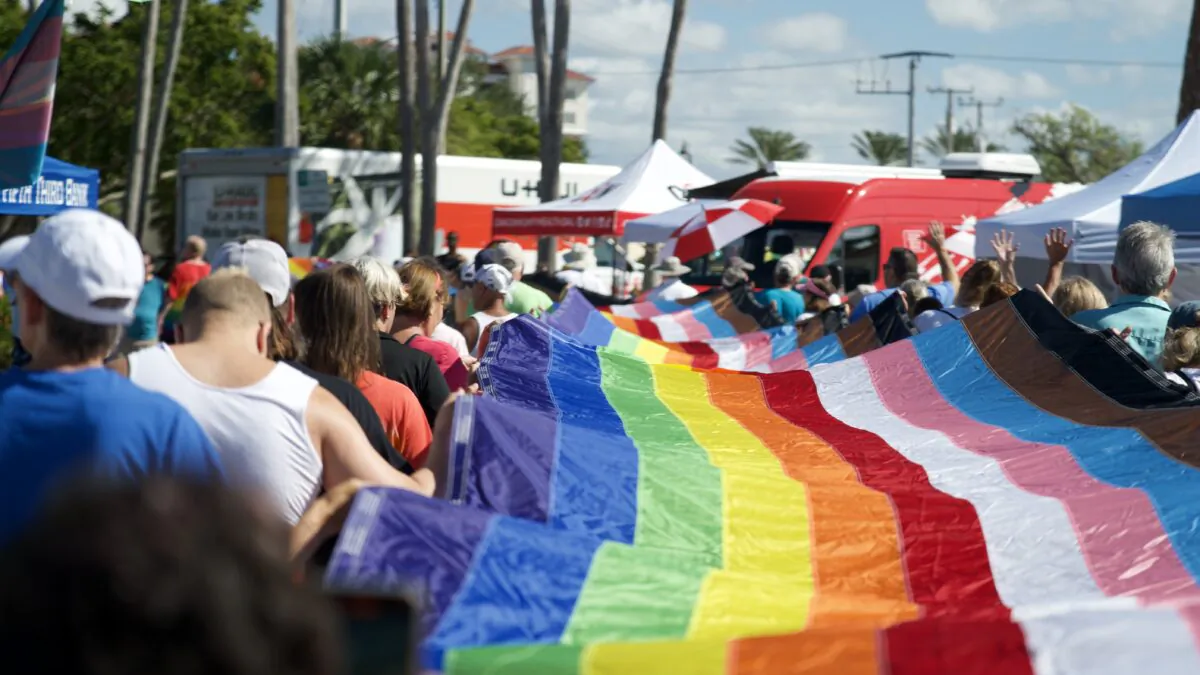Venice Pride held a festival on Nov. 12 in Venice, Fla. featuring drag queens and provocative children's games has parents upset. (Courtesy of Kayden Cokely)