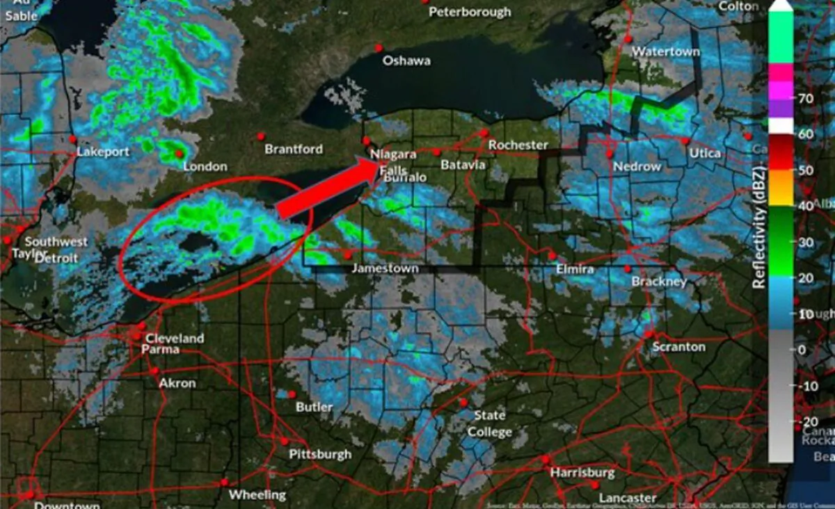 Several feet of snow is forecast to fall around Buffalo on Nov. 17, 2022, and Nov. 18, 2022, forecasters say. (National Weather Service Buffalo)