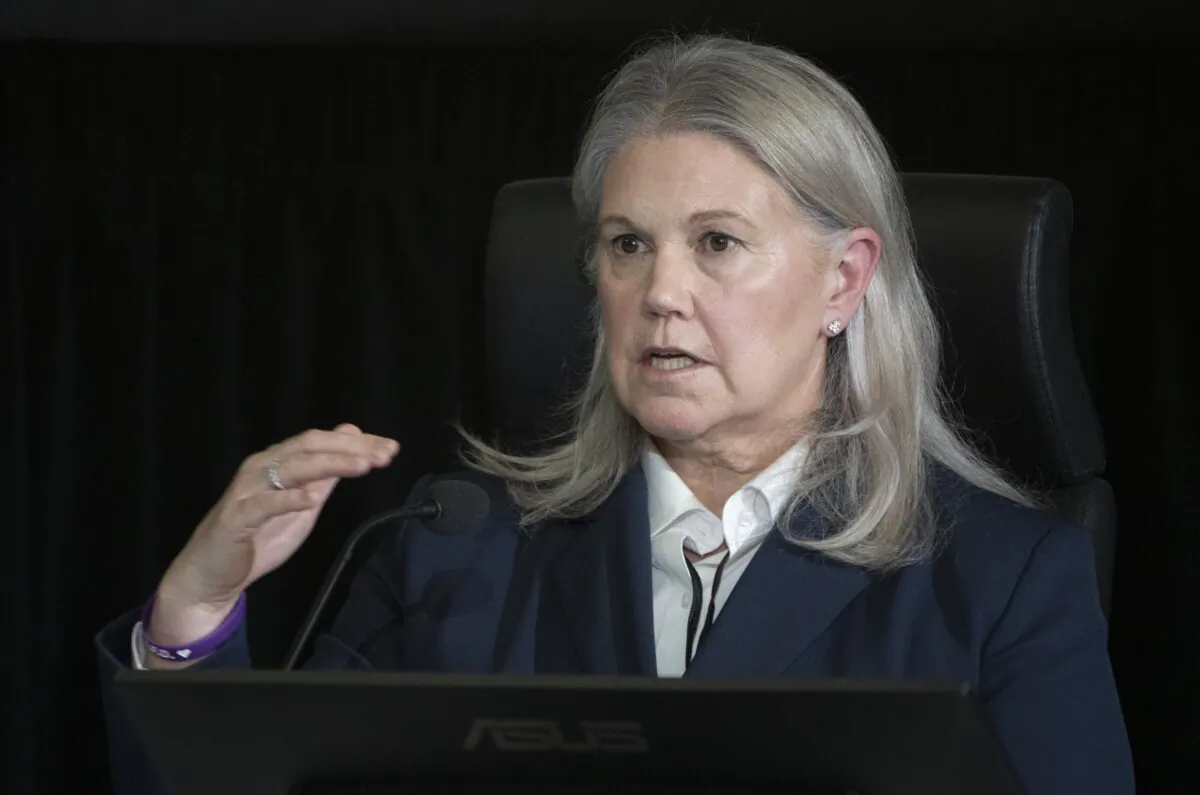 National Security Adviser Jody Thomas appears as a witness at the Public Order Emergency Commission in Ottawa on Nov. 17, 2022. (Adrian Wyld/The Canadian Press)
