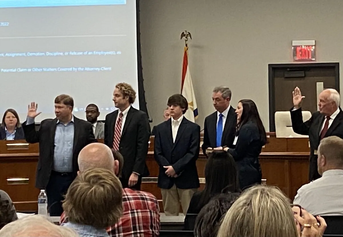 Newly elected Berkeley County, South Carolina, school board members get sworn into office in Berkeley County, North Carolina, on Nov. 15, 2022. (Photo courtesy of Christy Dixon)