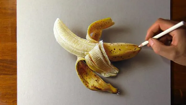 Drawing a Peeled Banana: So Realistic You Would Eat It