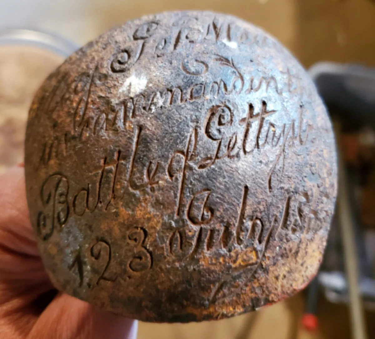 It is just a fragment, but the engraving is critical to its importance. (Courtesy photo/TNS)