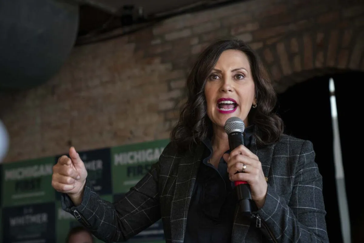 Michigan Gov. Gretchen Whitmer speaks to supporters at a rally in Pontiac, Mich. on Nov. 6, 2022. (Sarah Rice/Getty Images)