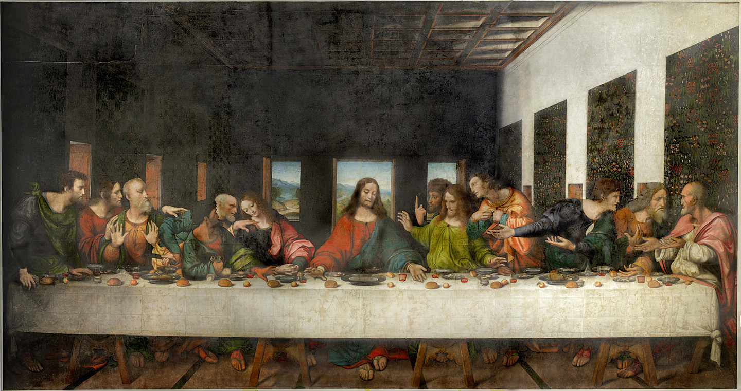 La segunda "Última Cena" de Da Vinci sobre lienzo en la Abadía de Tongerlo. (Cortesía de la Abadía de Tongerlo)