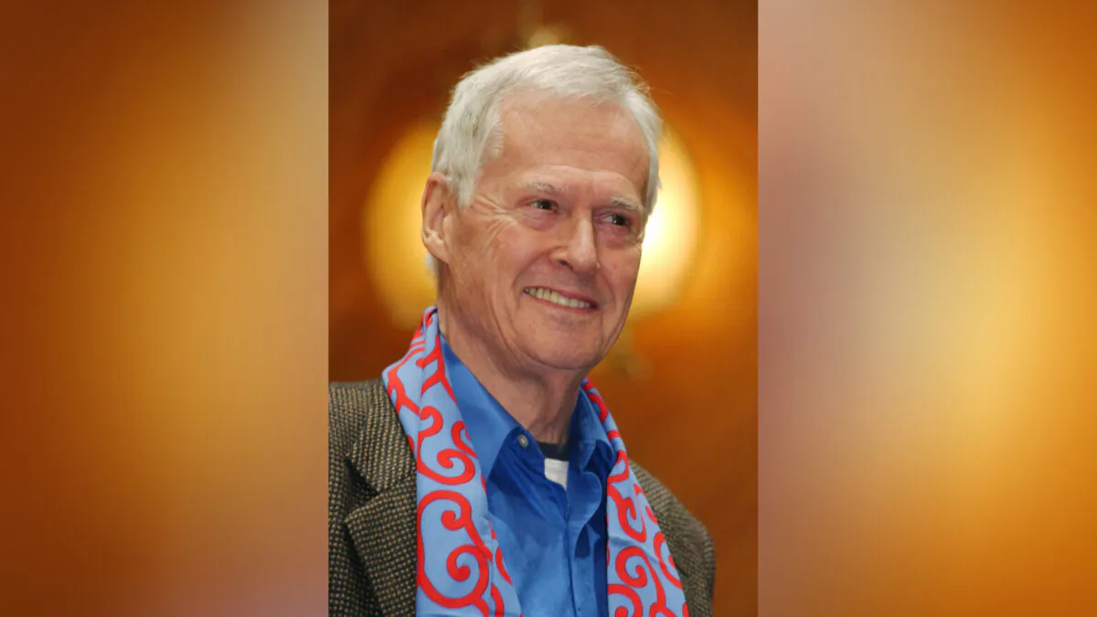 American composer Ned Rorem appears at the Curtis Institute of Music in Philadelphia after a dress rehearsal for his "Evidence of Things Not Seen" on Oct. 23, 2003. (Jessica Griffin/AP Photo, File)