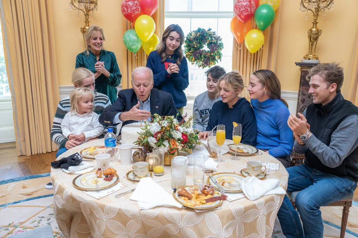 The Biden family celebrate President Joe Biden's 80th birthday at the White House on Nov. 20, 2022. (White House/Twitter)