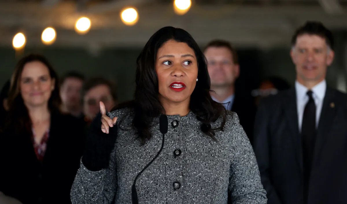 San Francisco Mayor London Breed speaks during a news conference in San Francisco on Jan. 15, 2020. (Justin Sullivan/Getty Images)