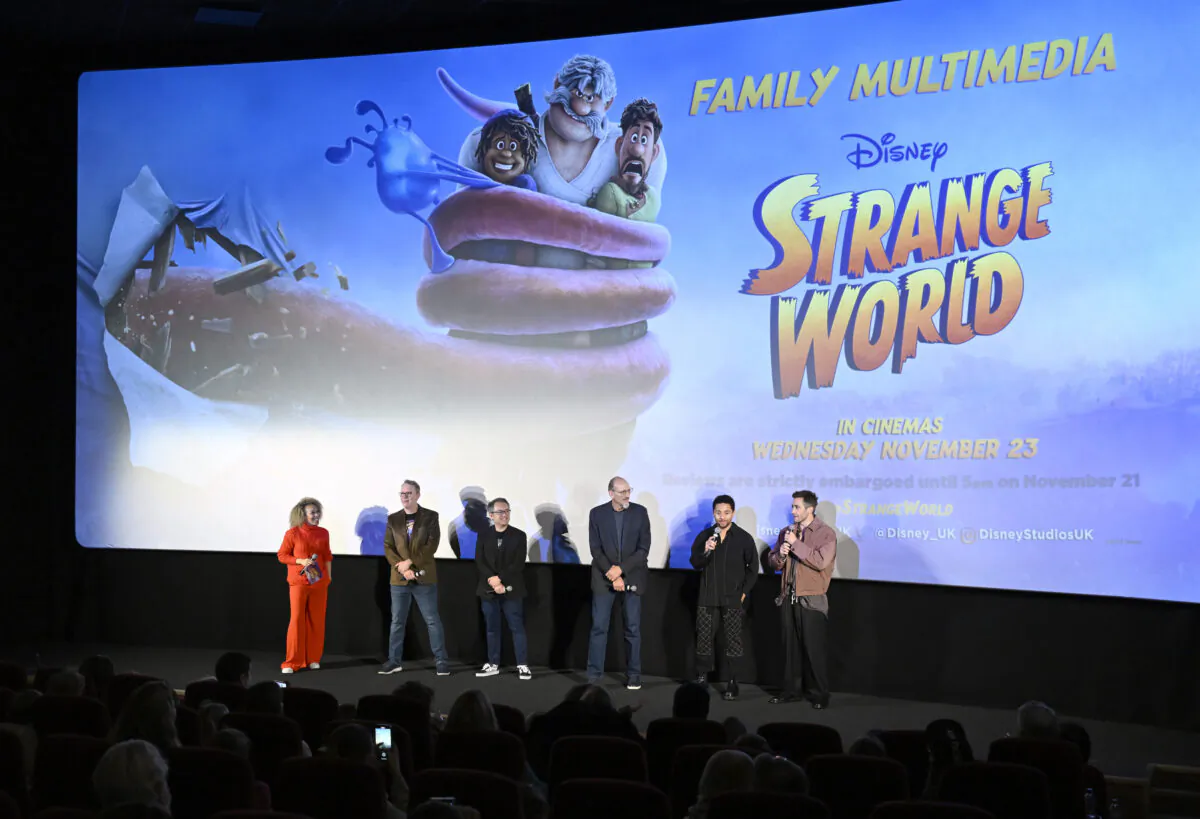 The cast of "Strange World" attends a multimedia event at Picturehouse Central on Nov. 19, 2022 in London, England. (Gareth Cattermole/Getty Images)
