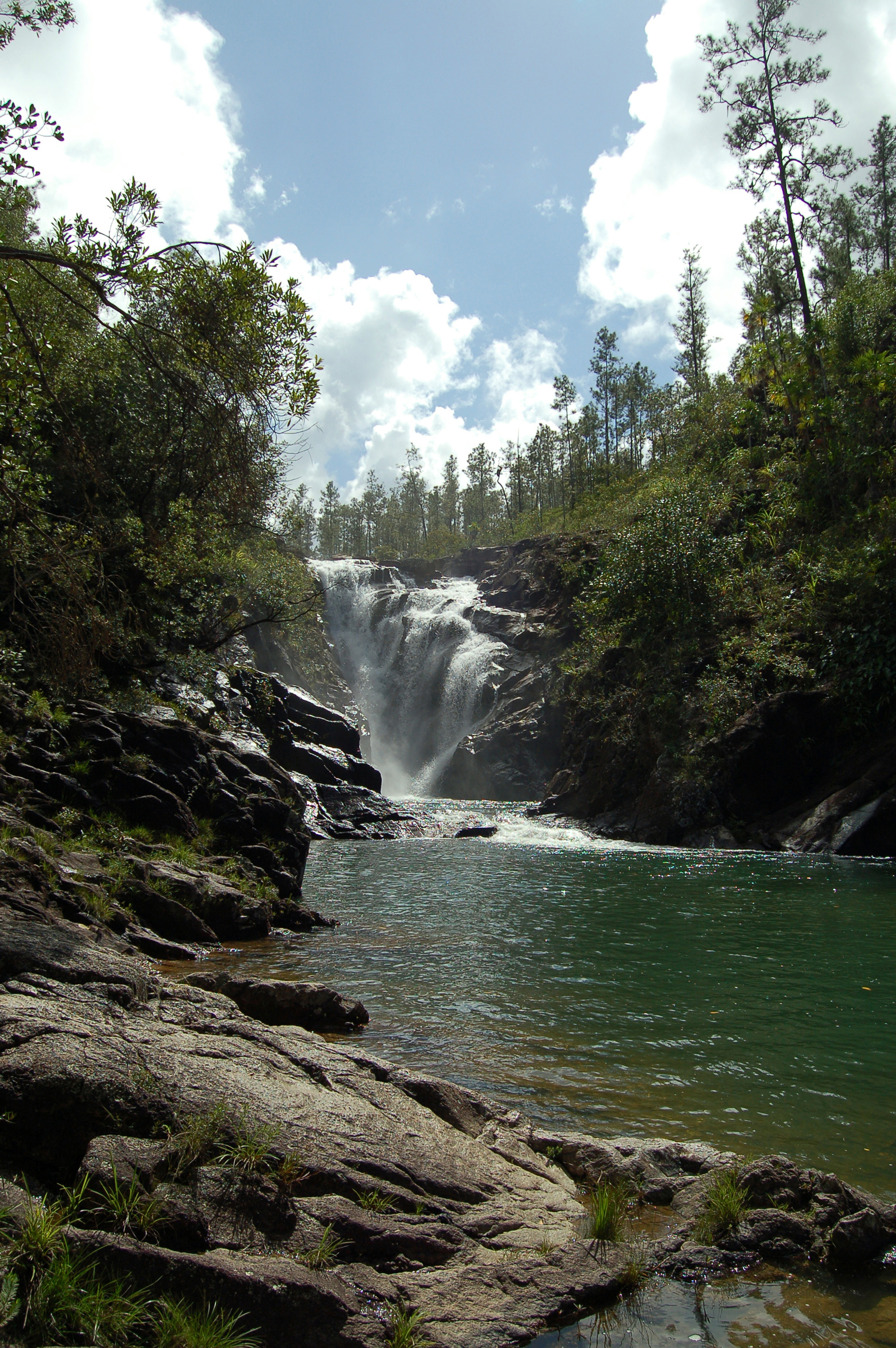 Big Rock Falls waterfall, in the Mountain Pine Ridge forest reserve region of Belize.