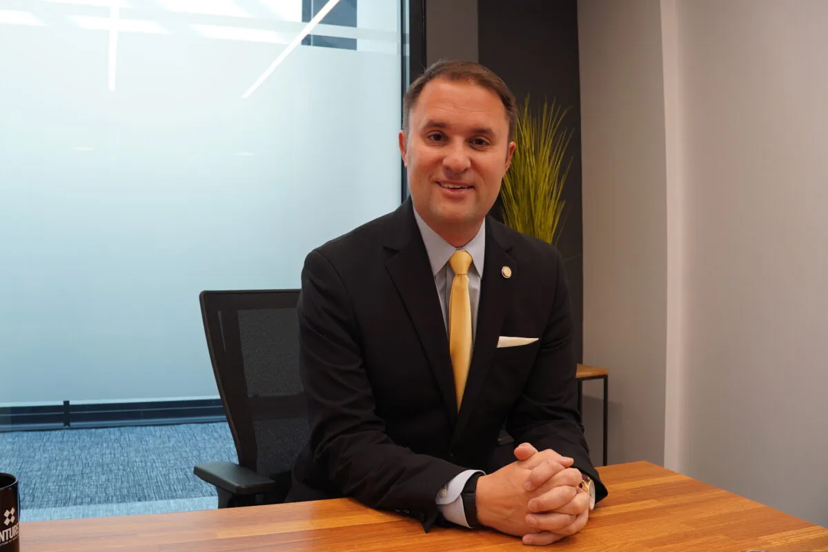 Virginia Attorney General Jason Miyares in Ashburn, Va., on Nov. 17, 2022. (Terri Wu/The Epoch Times)