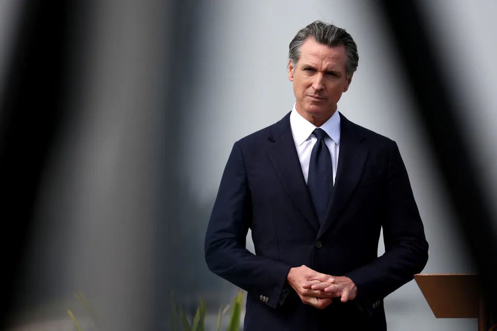 California Gov. Gavin Newsom speaks during a press conference in San Francisco on Oct. 6, 2022. (Justin Sullivan/Getty Images)