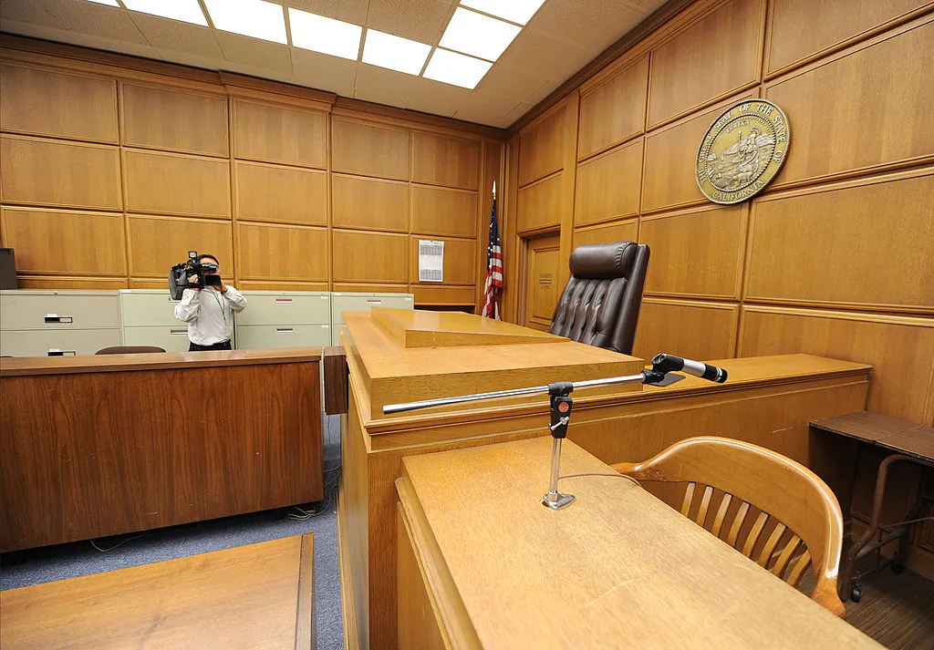 A courtroom at the Stanley Mosk Courthouse in downtown Los Angeles on March 16, 2009. (Robyn Beck/AFP via Getty Images)
