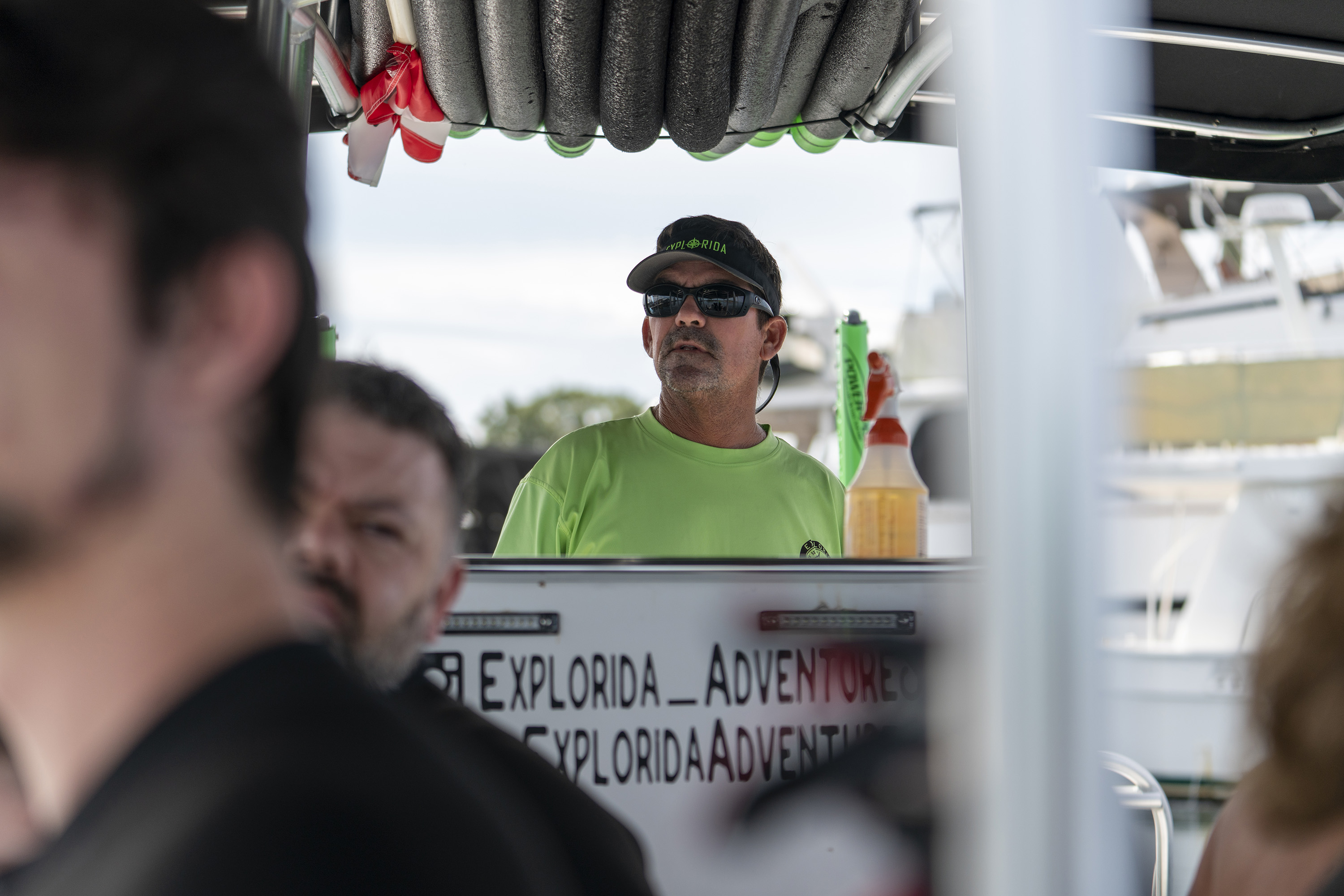 Chris Scott captains a manatee adventure tour in Kings Bay with Explorida, Wednesday, Sept. 14, 2022, in Crystal River, Florida.