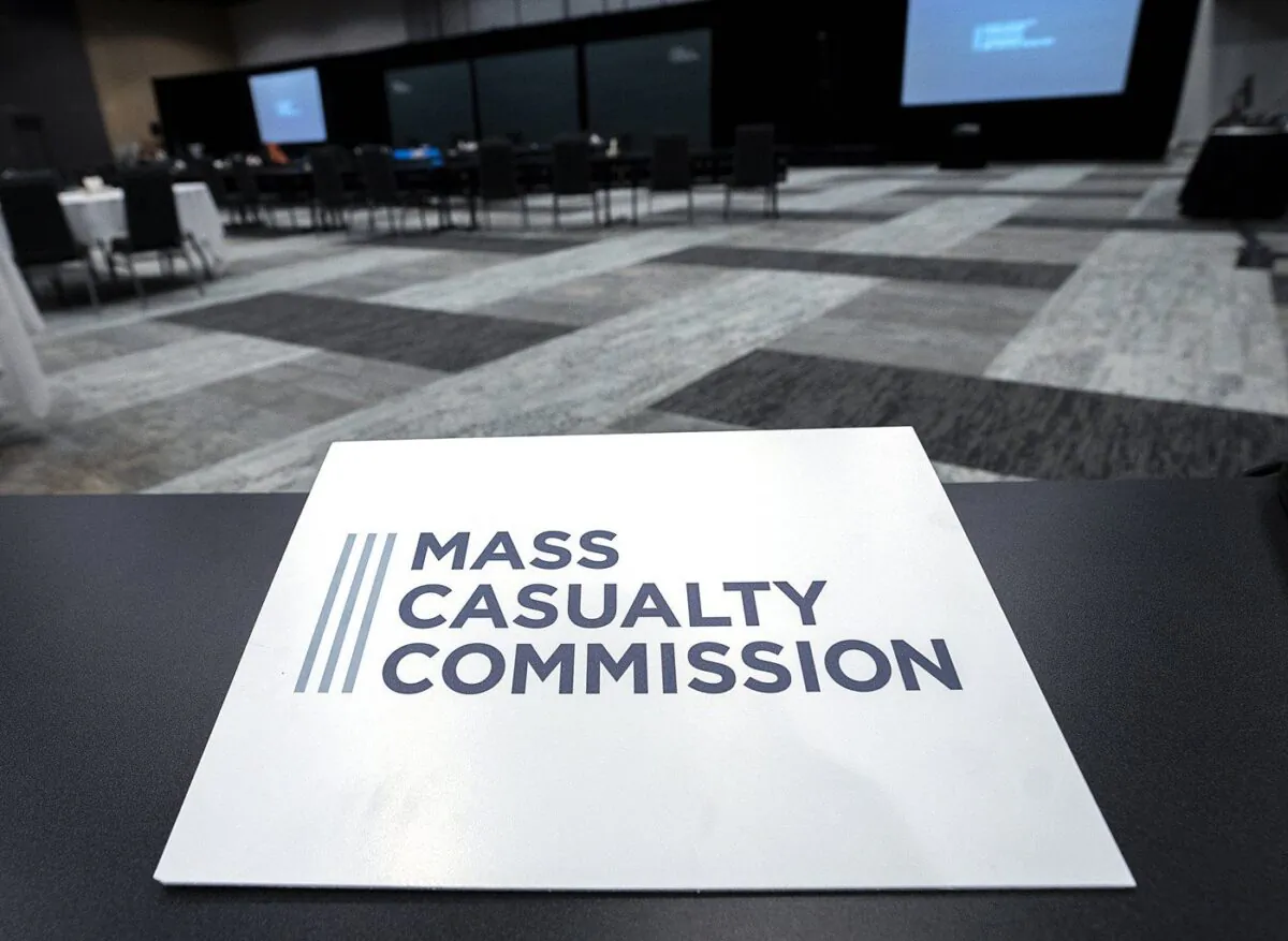 The Mass Casualty Commission inquiry into the mass murders in rural Nova Scotia in Halifax is shown on Aug. 31, 2022. (The Canadian Press/Andrew Vaughan)
