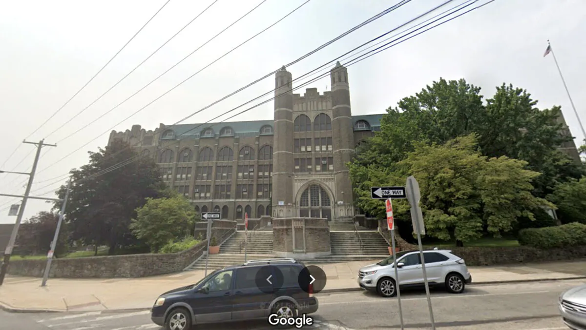 The Overbrook High School in Philadelphia in July 2021. (Google Maps/Screenshot via The Epoch Times)