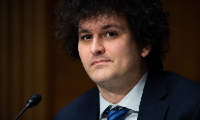 Samuel Bankman-Fried, founder and CEO of FTX, testifies during a Senate Committee on Agriculture, Nutrition and Forestry hearing about "Examining Digital Assets: Risks, Regulation, and Innovation," on Capitol Hill in Washington, DC, on Feb. 9, 2022. (SAUL LOEB/AFP via Getty Images)