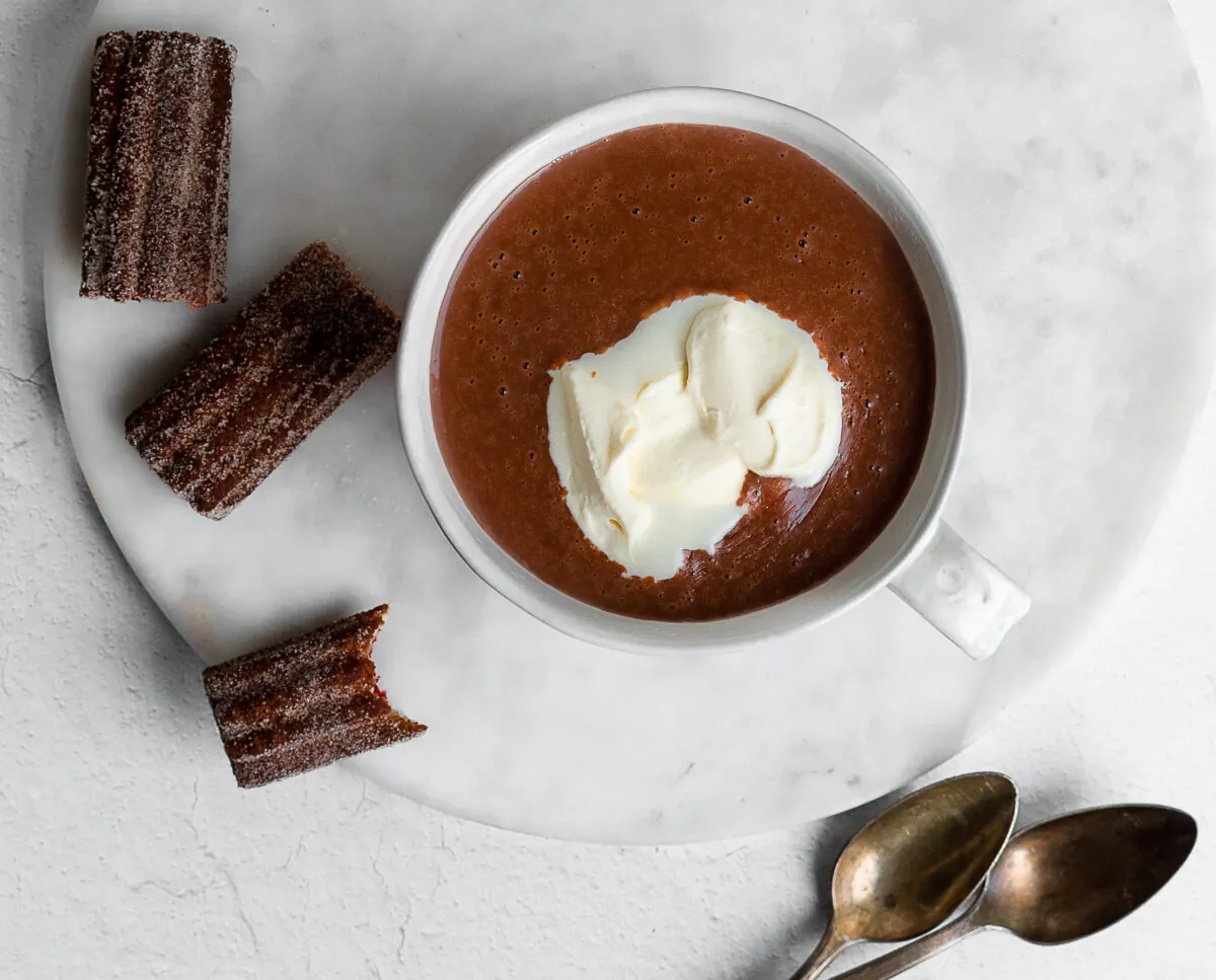 Spanish-style drinking chocolate is rich and velvety, and best served in smaller portions. (Jennifer McGruther)