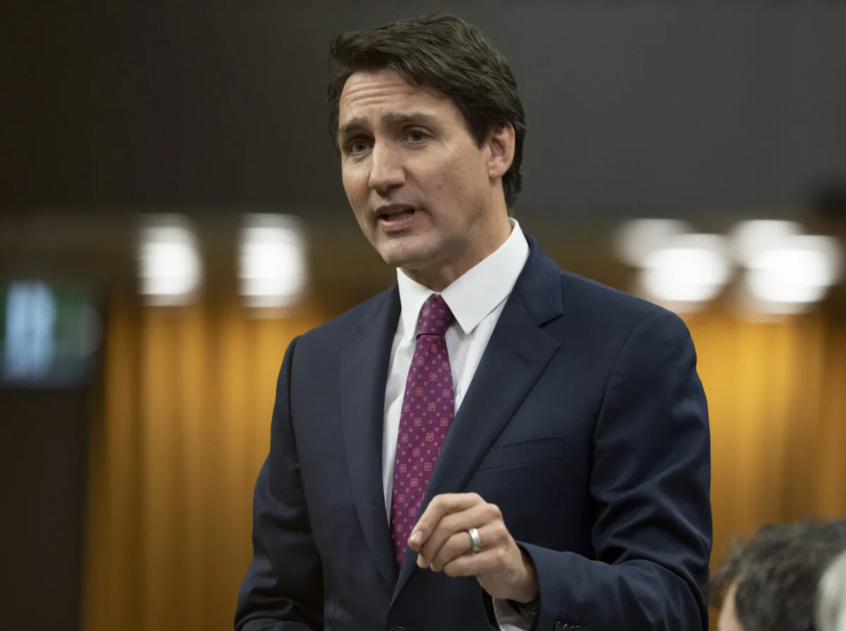 Prime Minister Justin Trudeau rises during Question Period in Ottawa on Nov. 24, 2022. (Adrian Wyld/The Canadian Press)