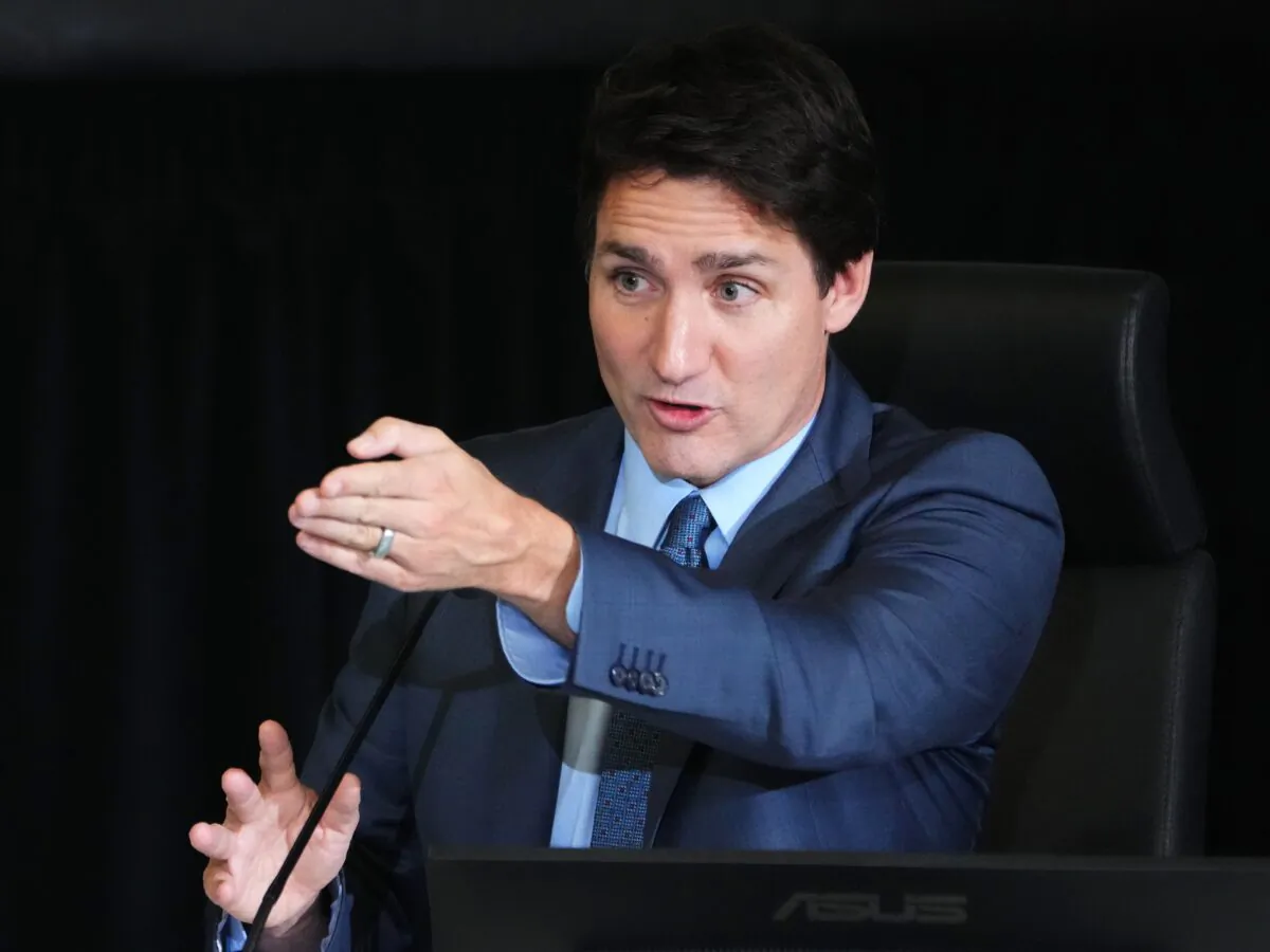 Prime Minister Justin Trudeau testifies at the Public Order Emergency Commission in Ottawa, Nov. 25, 2022. (Sean Kilpatrick/The Canadian Press)
