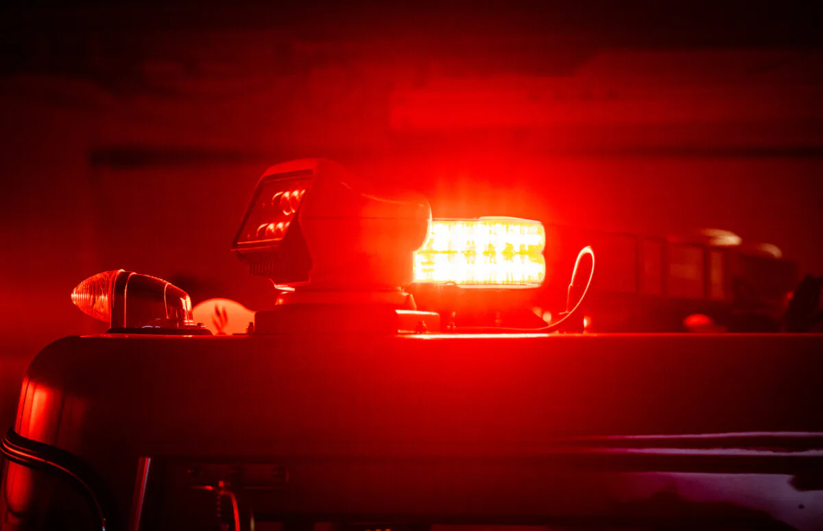 A file photo of a fire truck siren. (John Fredricks/The Epoch Times)