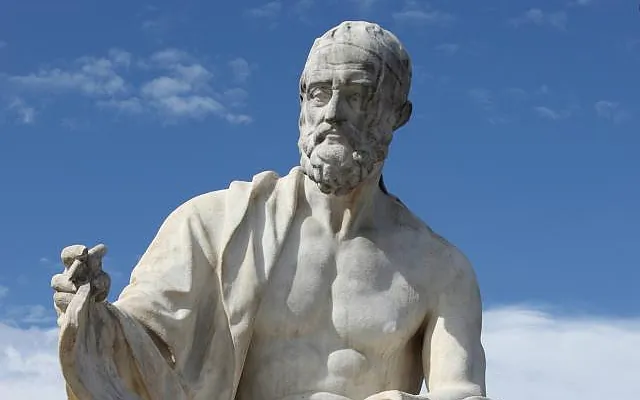 The statue of the Greek historian Polybius is seen in Vienna, Austria, in a file photo. (Millionstock/Shutterstock)