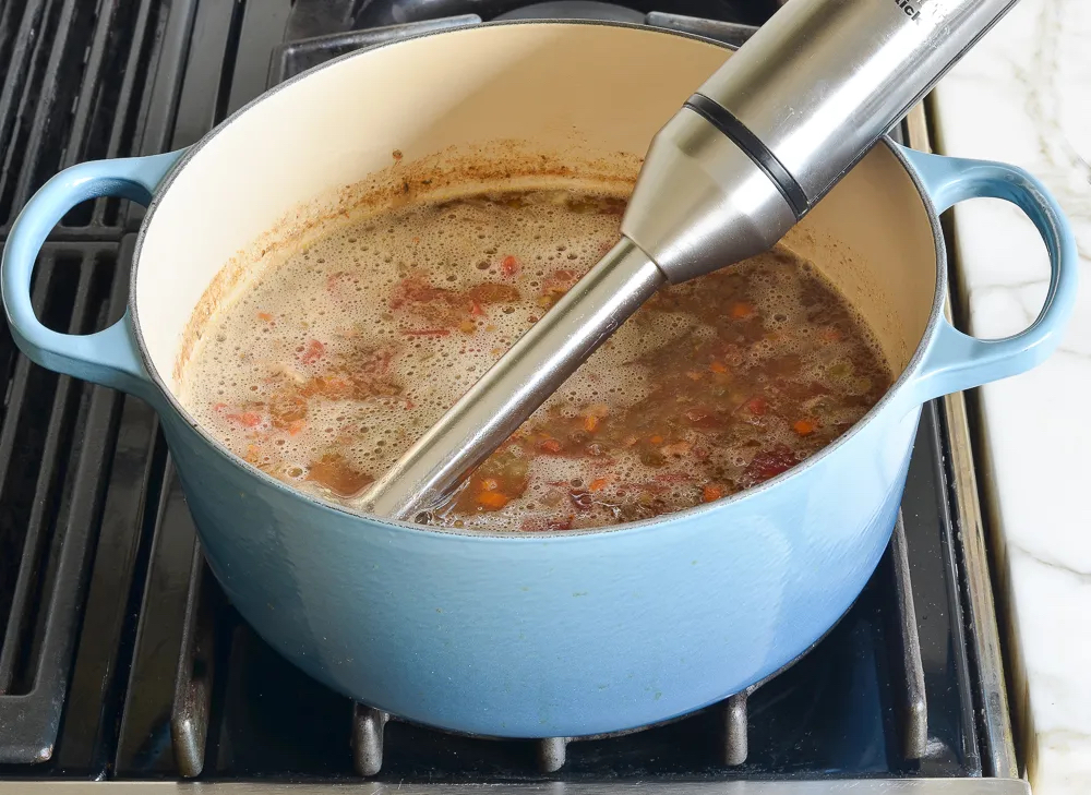 making Lentil Soup