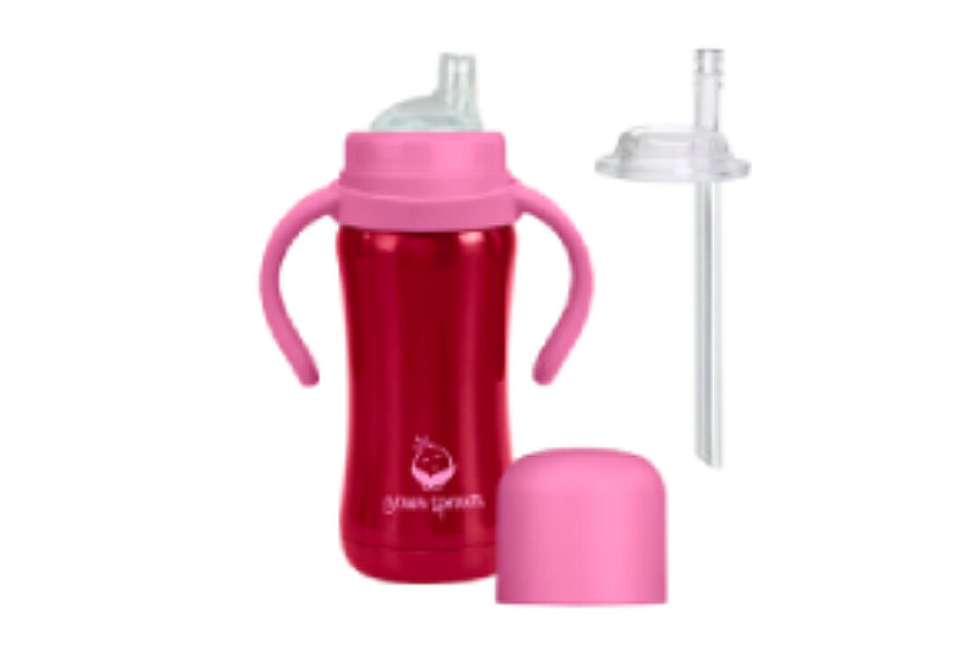 Green Sprouts stainless-steel sippy cups, sip & straw cups, and straw Bottles involved in the recall. (Green Sprouts Inc.)