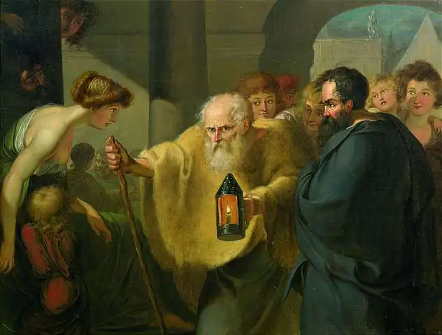 "Diogenes Looking for an Honest Man," circa 1780, by J.H.W. Tischbein. (Public Domain)