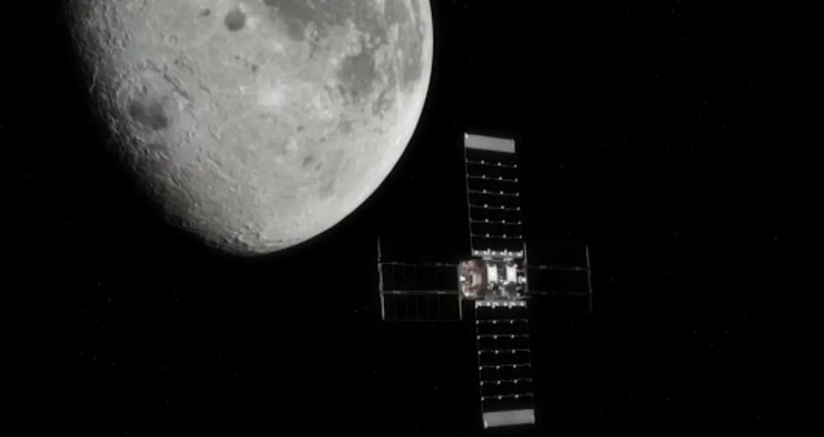 Lunar Flashlight cruise animation. (Georgia Tech via AP/Screenshot via The Epoch Times)