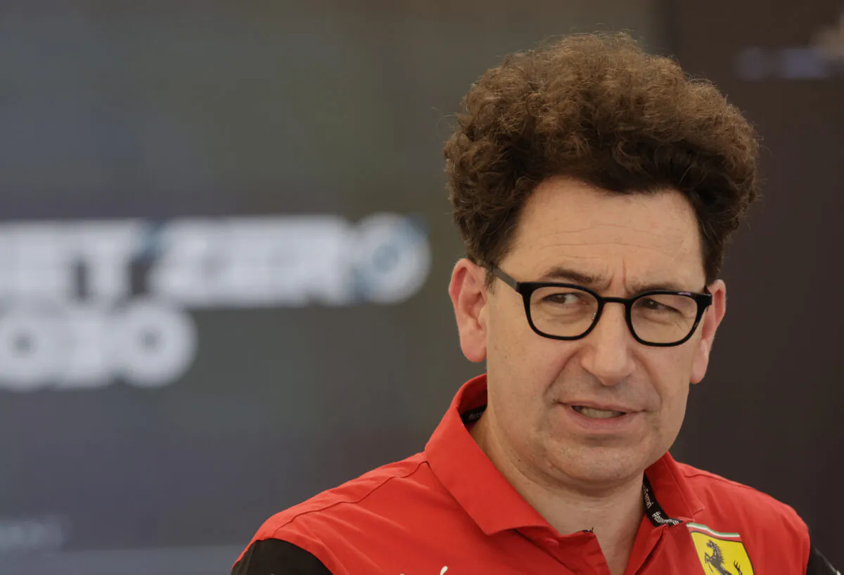 Ferrari team principal Mattia Binotto at the Abu Dhabi Grand Prix at Yas Marina Circuit in Abu Dhabi, United Arab Emirates, on Nov. 19, 2022. (Leonhard Foeger/Reuters)