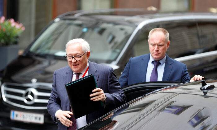 Russian Deputy Foreign Minister Sergei Ryabkov arrives for a meeting with a U.S. special envoy in Vienna on June 22, 2020. (Leonhard Foeger/Reuters)