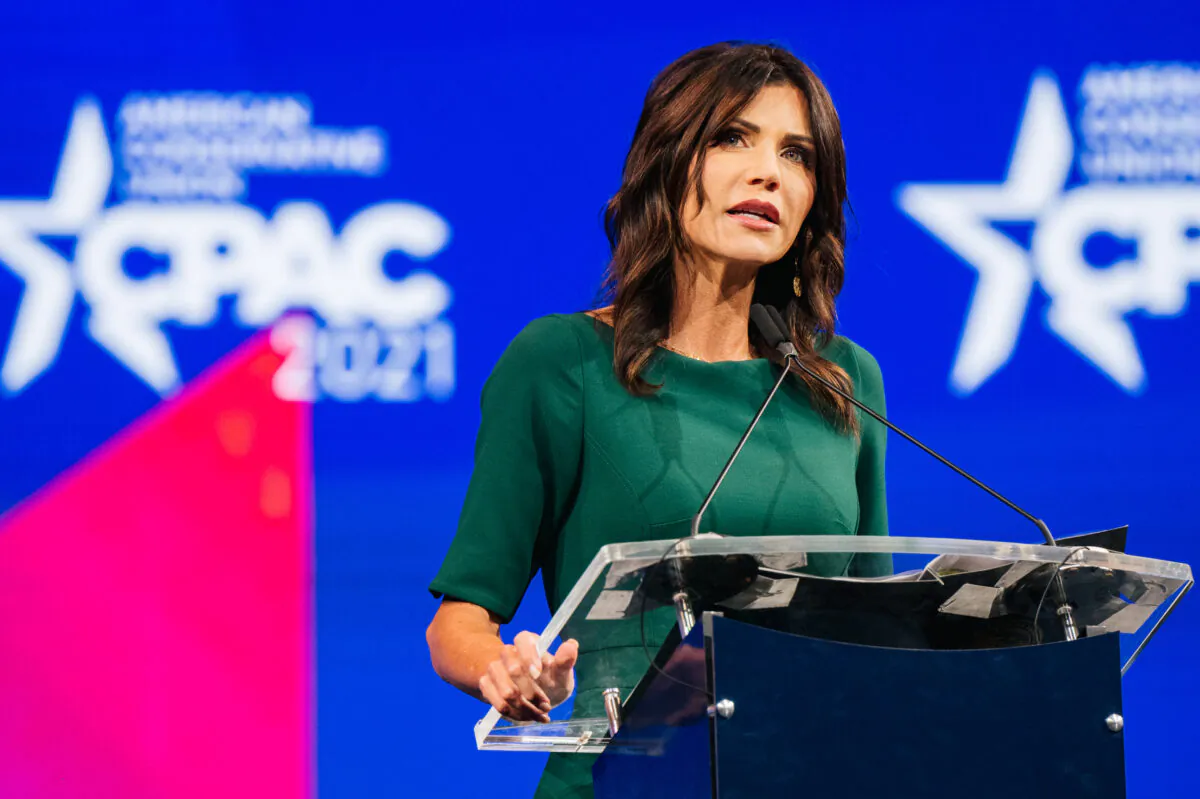 South Dakota Gov. Kristi Noem speaks during the CPAC on July 11, 2021 in Dallas, Texas.  (Brandon Bell/Getty Images)