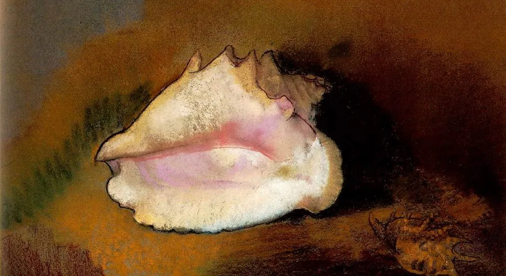 Anne Morrow Lindbergh found inspiration from the seashells she found on Florida’s Captiva Island. “The Seashell,” 1912, by Odilon Redon. Musée d'Orsay. (Public Domain)