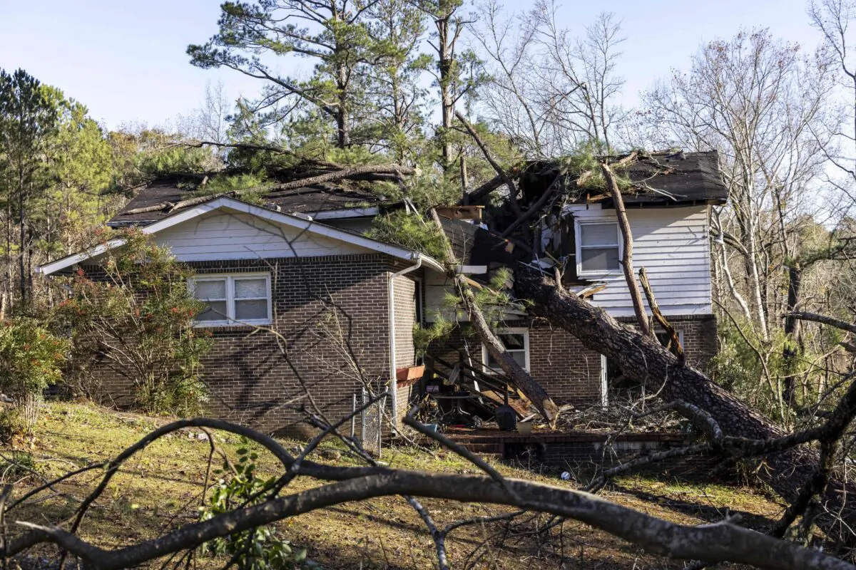 A damaged residence in Eutaw, Ala., on Nov. 30, 2022. (Vasha Hunt/AP Photo)
