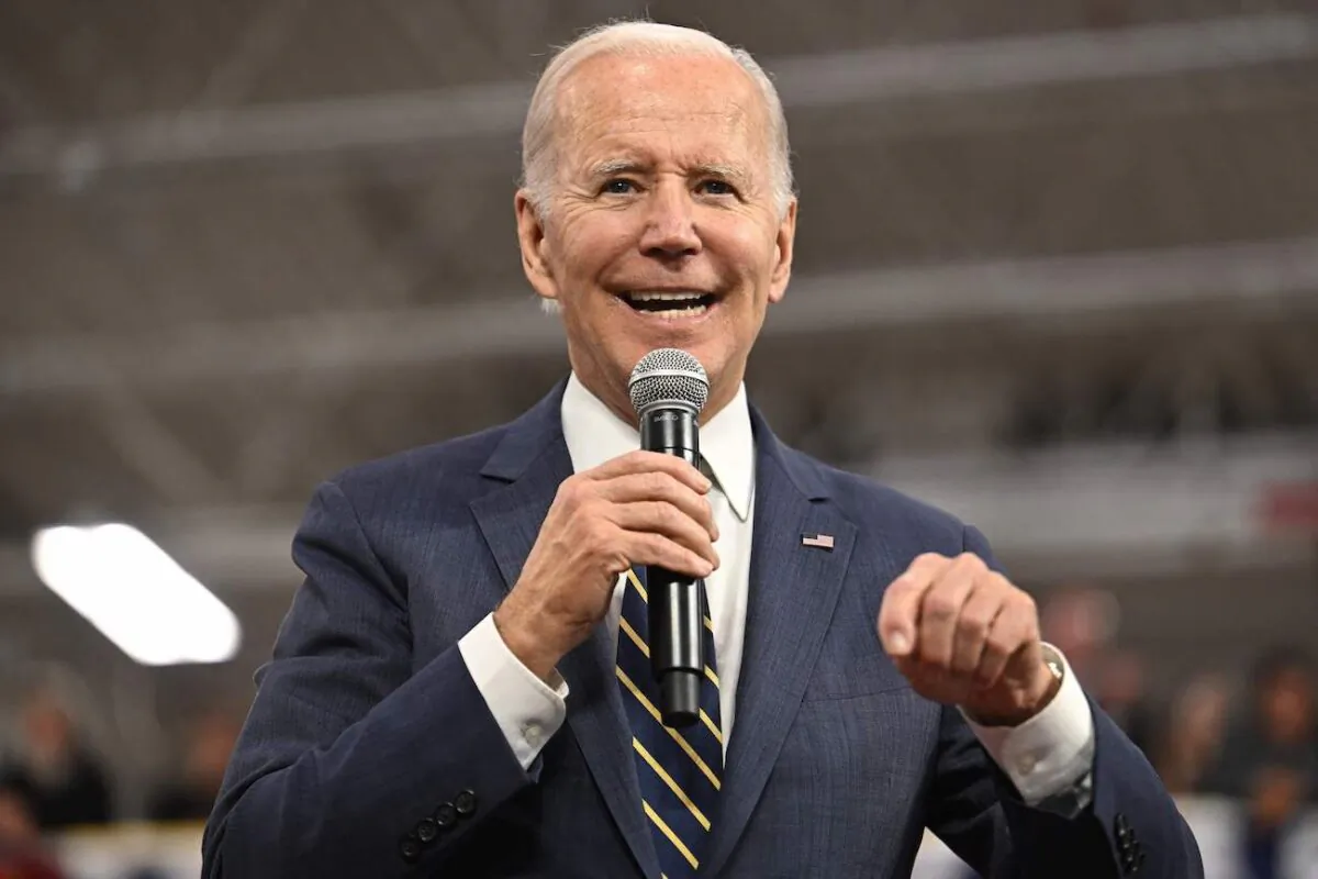 President Joe Biden in Bay City, Mich., on Nov. 29, 2022. (Jim Watson/AFP via Getty Images)