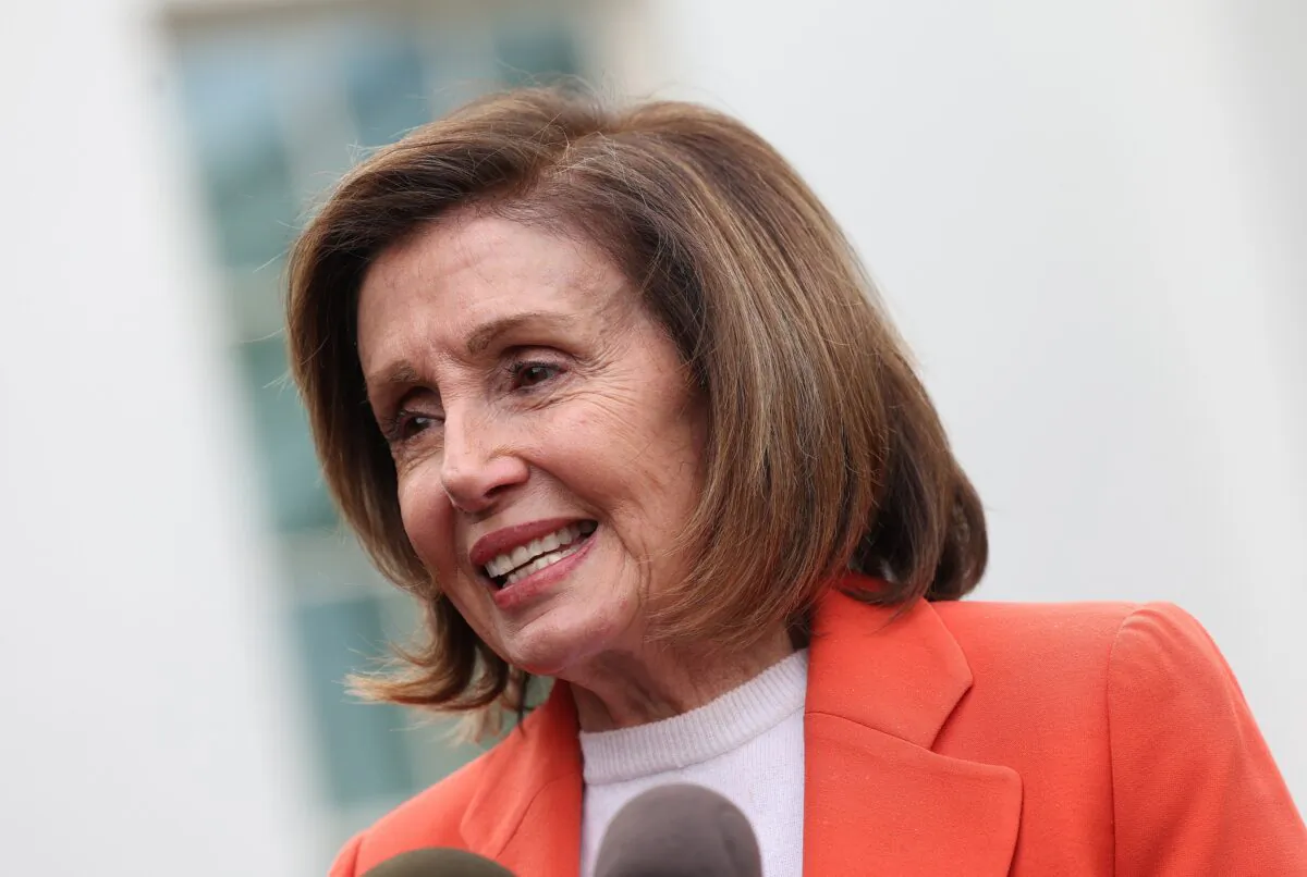 House Speaker Nancy Pelosi (D-Calif.) speaks to reporters in Washington on Nov. 29, 2022. (Kevin Dietsch/Getty Images)