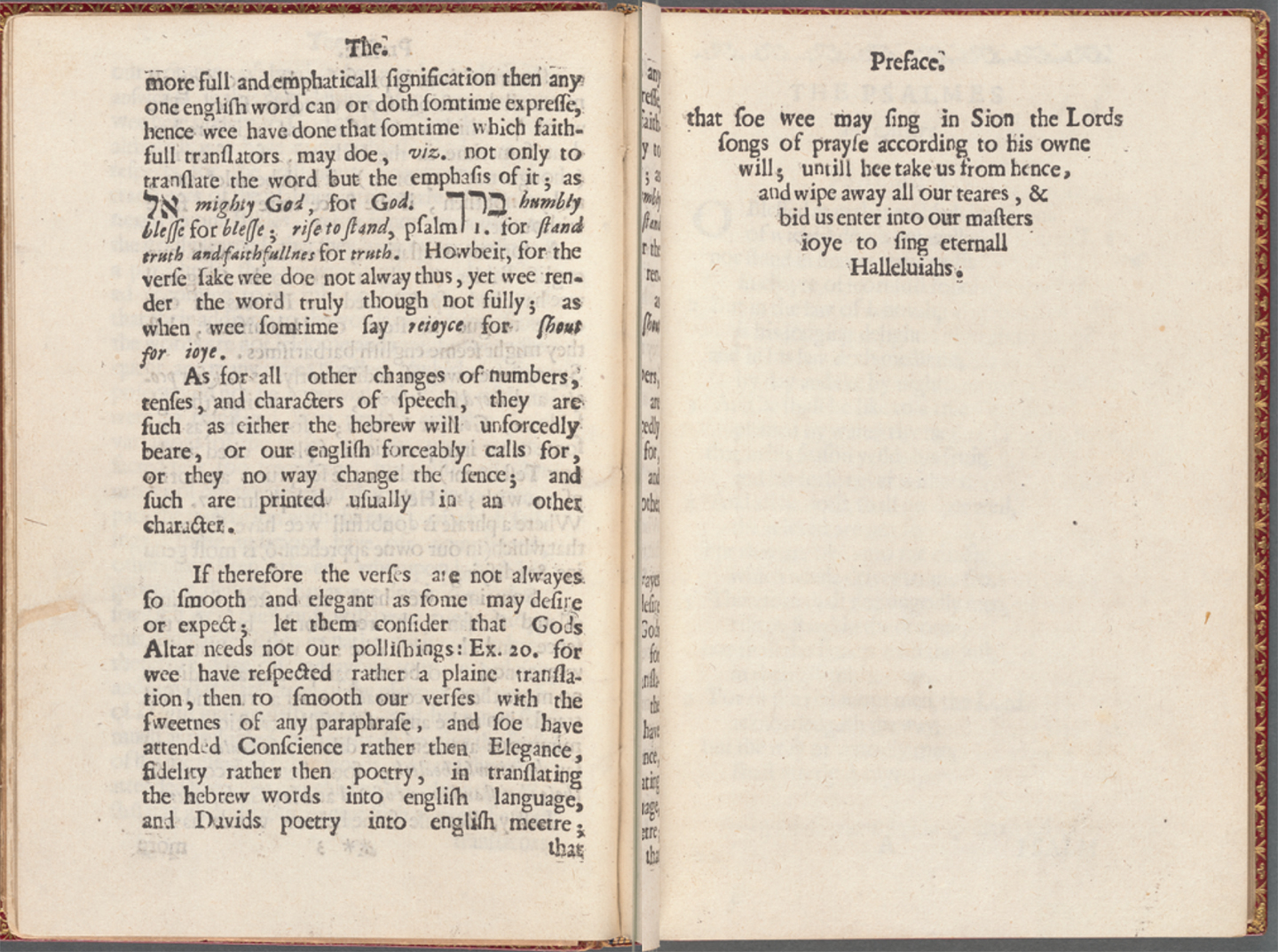 A page from the "Whole Book of Psalms" printed in the Massachusetts Bay Colony by Puritans. (New York Public Library)