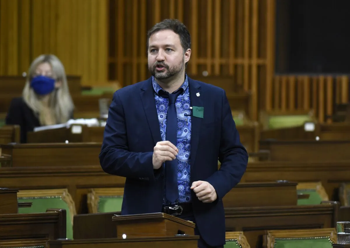 Bloc MP Simon-Pierre Savard-Tremblay rises during question period in the House of Commons in Ottawa on Jan. 29, 2021. (The Canadian Press/Justin Tang)
