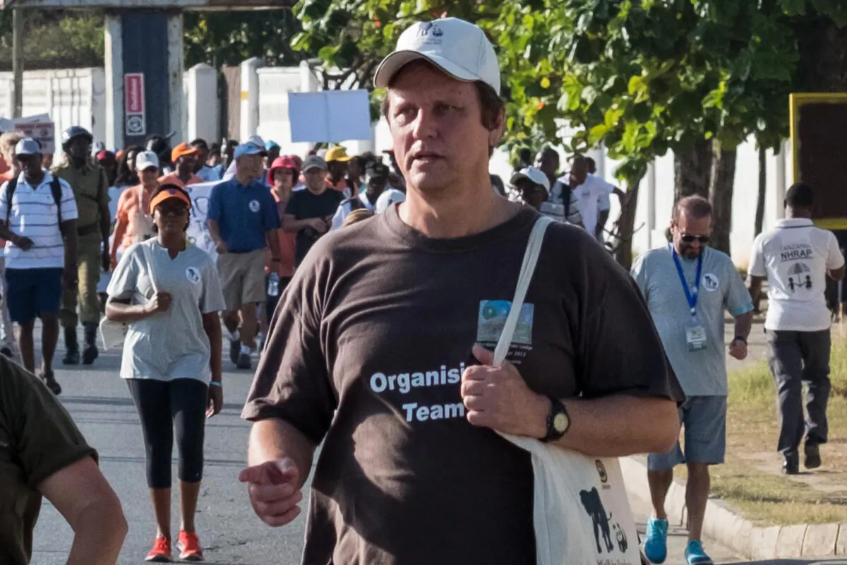 South African conservationist Wayne Lotter in Dar es Salaam, Tanzania, on Jan. 14, 2017. (Daniel Hayduk/AFP via Getty Images)