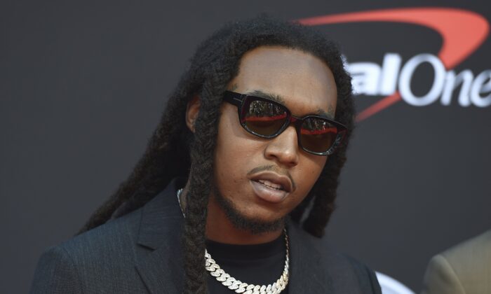 Takeoff arrives at the ESPY Awards in Los Angeles on July 10, 2019. (Jordan Strauss/Invision/AP)